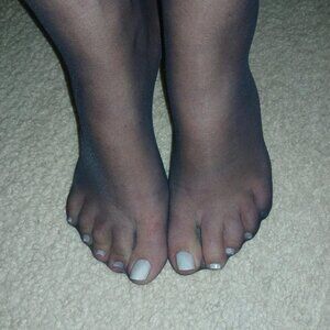 United Airlines Sheer Uniform Work Pantyhose Waist High Tights Reinforced Toe